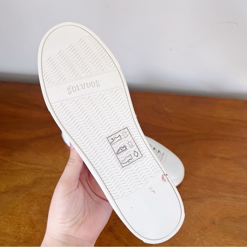 Soludos • Woven Leather Platform Sneakers white slip on flatform boho summer - Picture 7 of 8